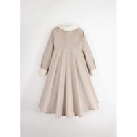 Popelin Beige Velvet Dress