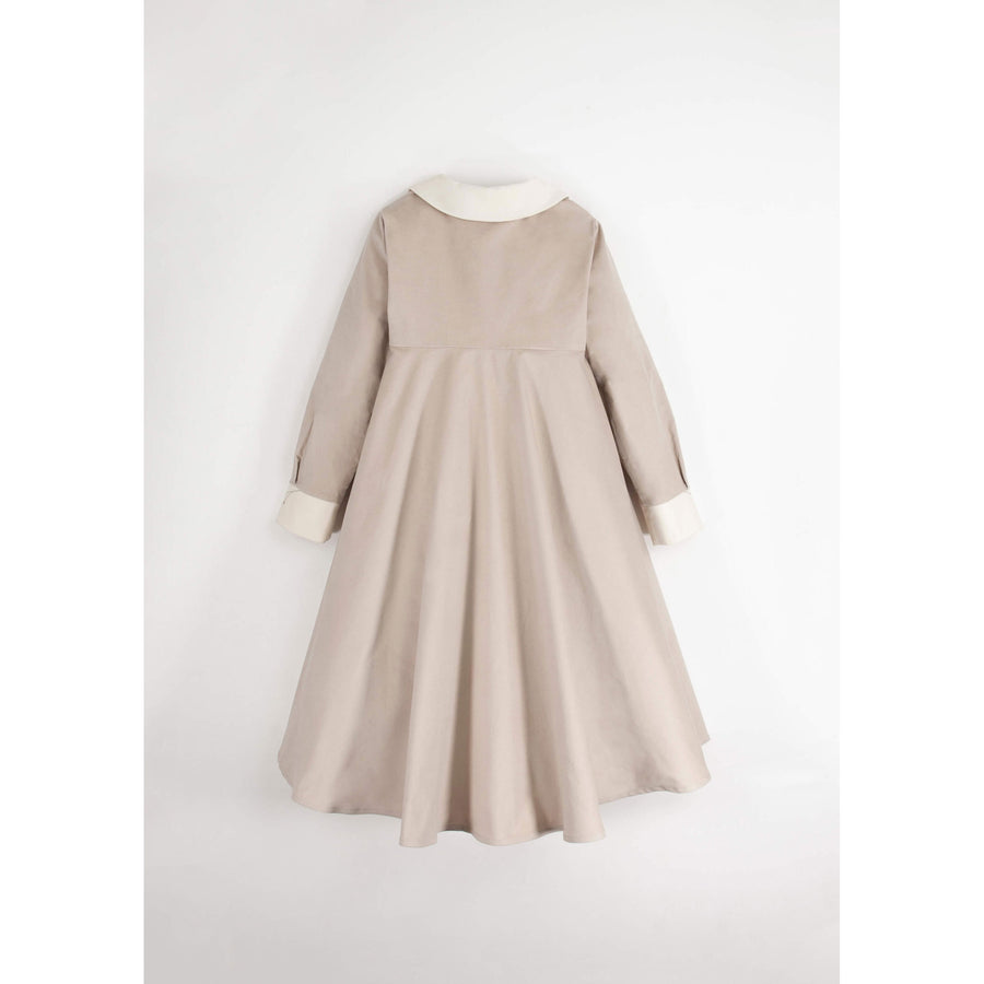 Popelin Beige Velvet Dress