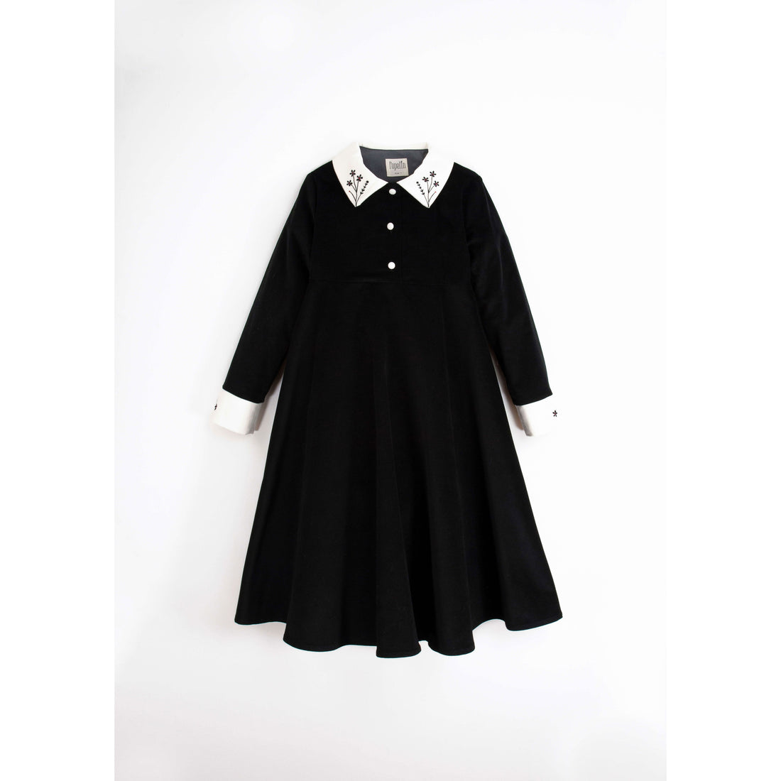 Popelin Black Velvet Dress