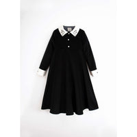 Popelin Black Velvet Dress
