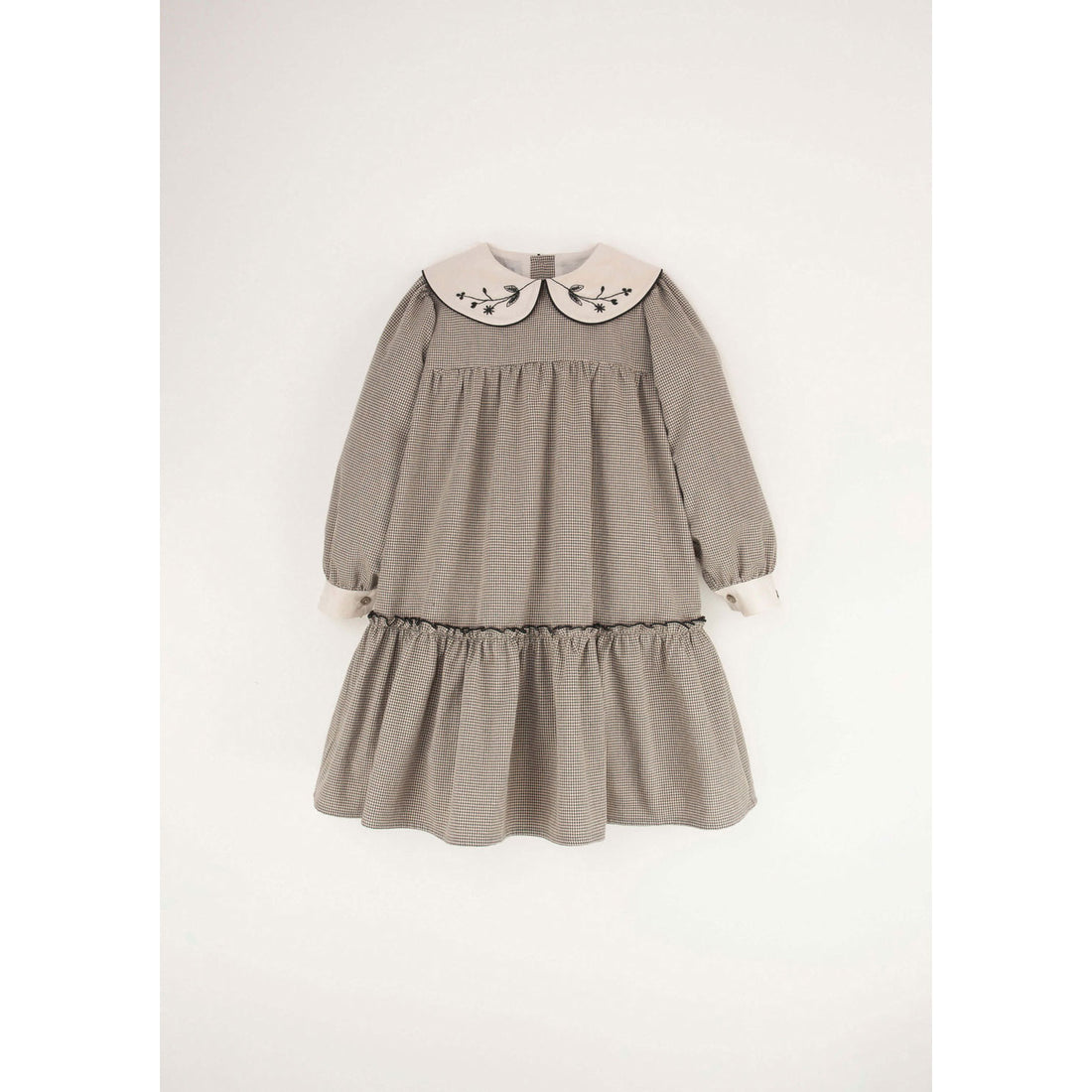 Popelin Black Gingham Dress