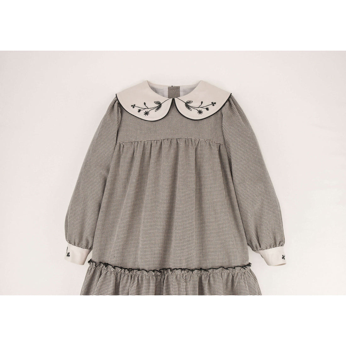 Popelin Black Gingham Dress