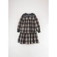 Popelin Taupe Check  Dress