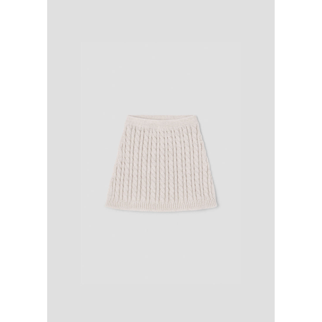 Popelin Off White Knitted Skirt