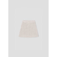 Popelin Off White Knitted Skirt