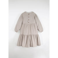 Popelin Sand Embroidered Yolk Dress