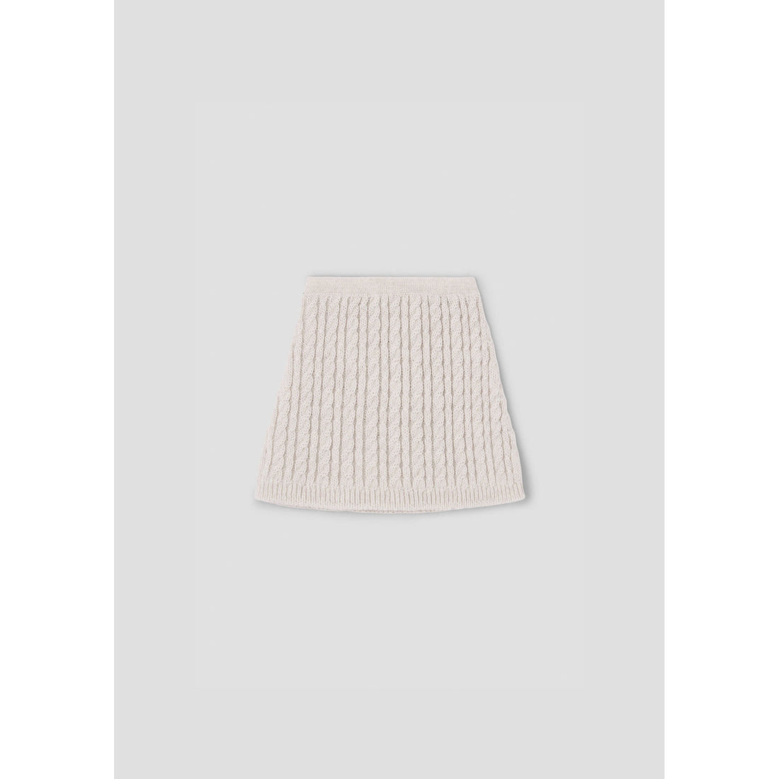 Popelin Off White Knitted Skirt