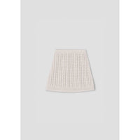 Popelin Off White Knitted Skirt