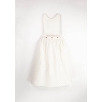 Popelin White Swiss Embroidered Midi Dress