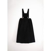 Popelin Black Corduroy Midi Dress