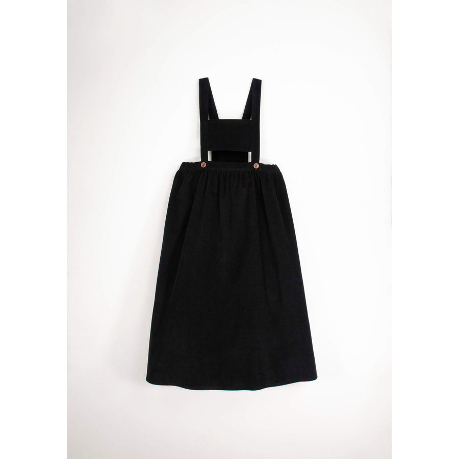 Popelin Black Corduroy Midi Dress – Ladida