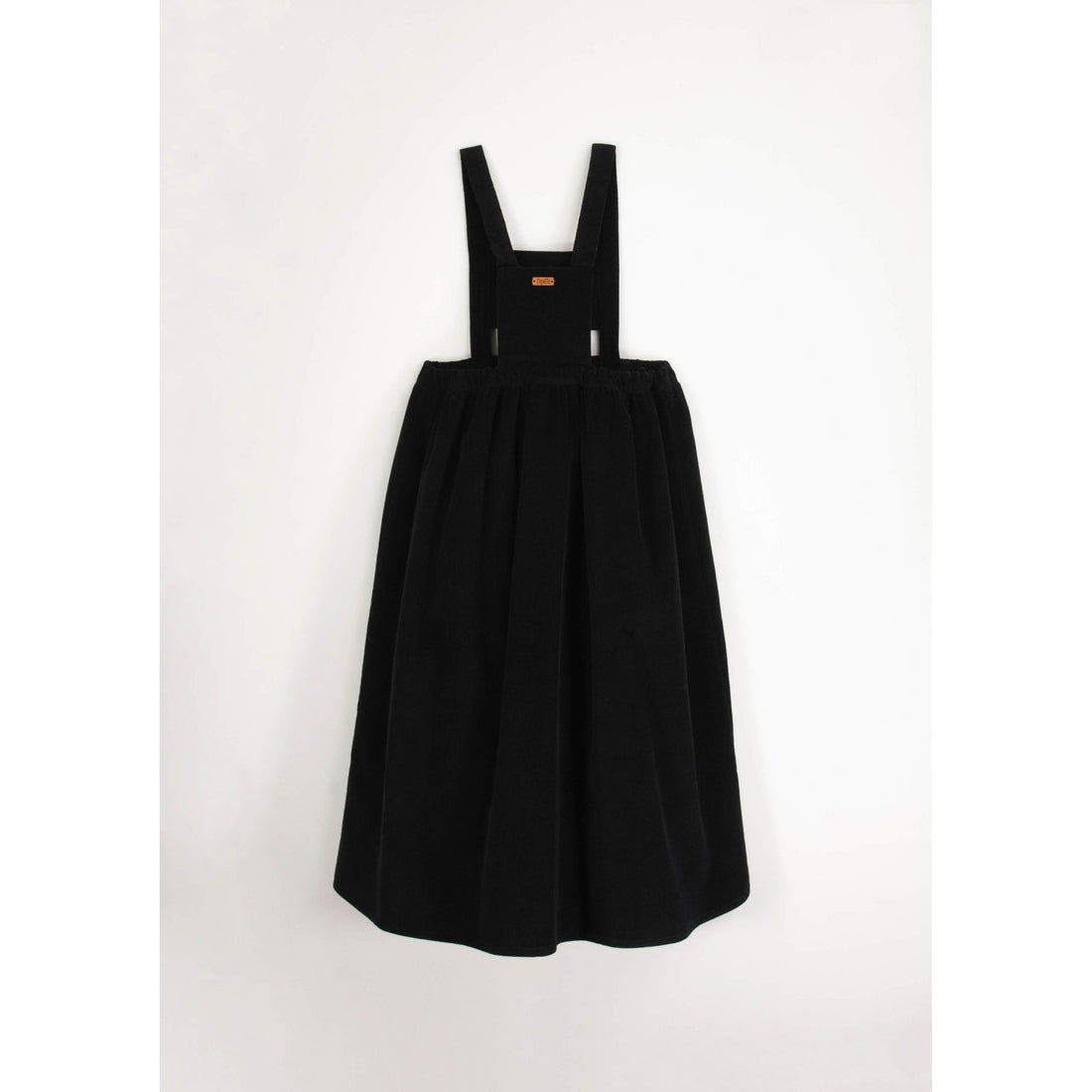 Popelin Black Corduroy Midi Dress