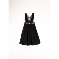 Popelin Black Dungaree Dress