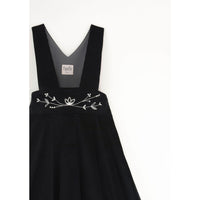 Popelin Black Dungaree Dress
