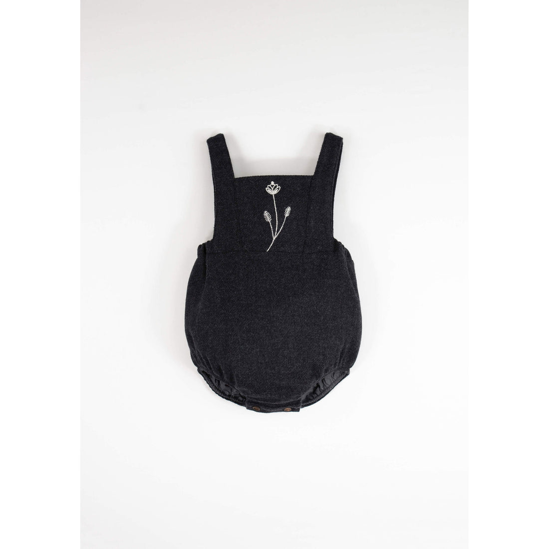 Popelin Dark Grey Wool Romper