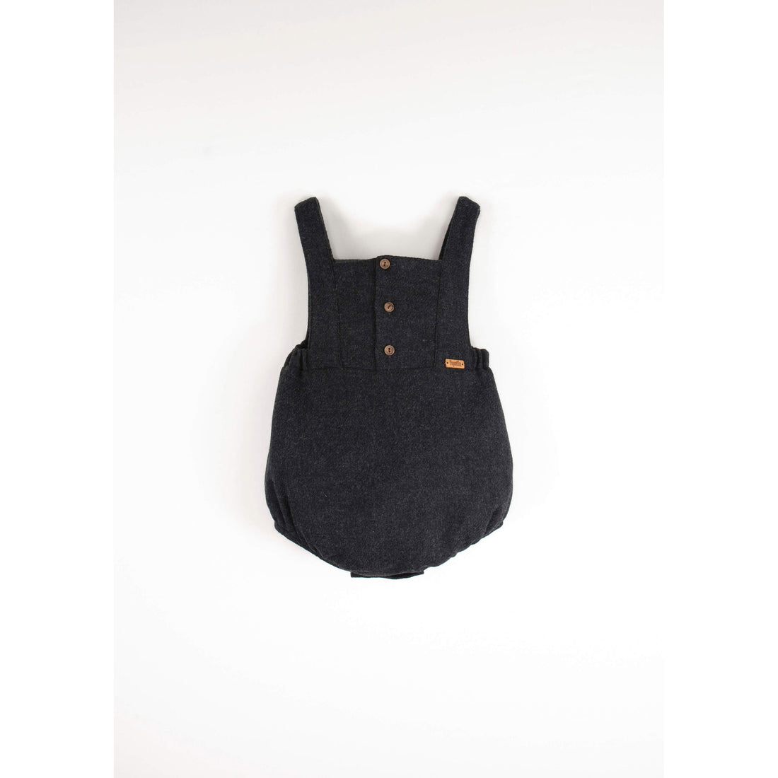 Popelin Dark Grey Wool Romper