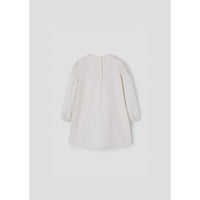 Popelin Off White Embroidered Yoke Dress
