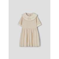 Popelin Off White Embroidered Short Dress