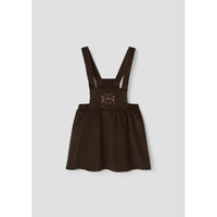 Popelin Brown Embroidered Corduroy Dress