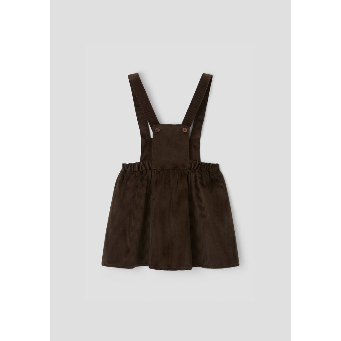 Popelin Brown Embroidered Corduroy Dress