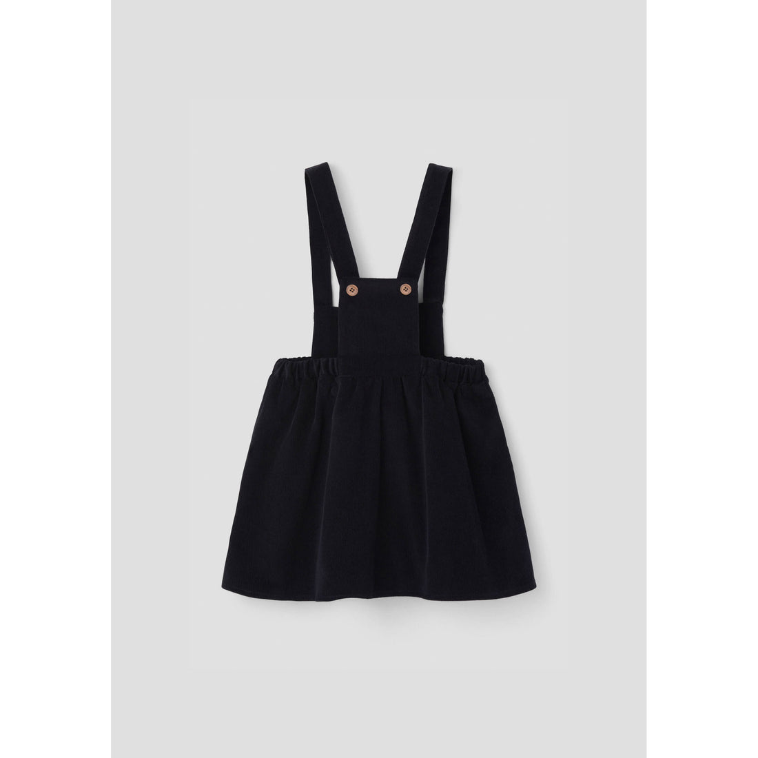 Popelin Black Embroidered Corduroy Dress