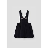Popelin Black Embroidered Corduroy Dress