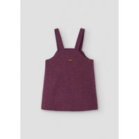 Popelin Wine Red Wool Bib Dress