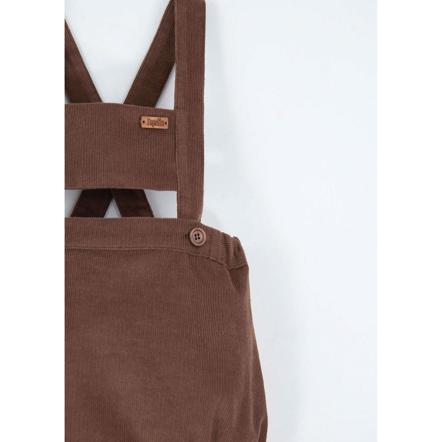 Popelin Ochre Coloured Corduroy Romper