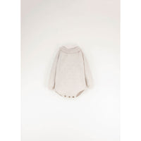 Popelin Off White Frilled Collar Knit Romper