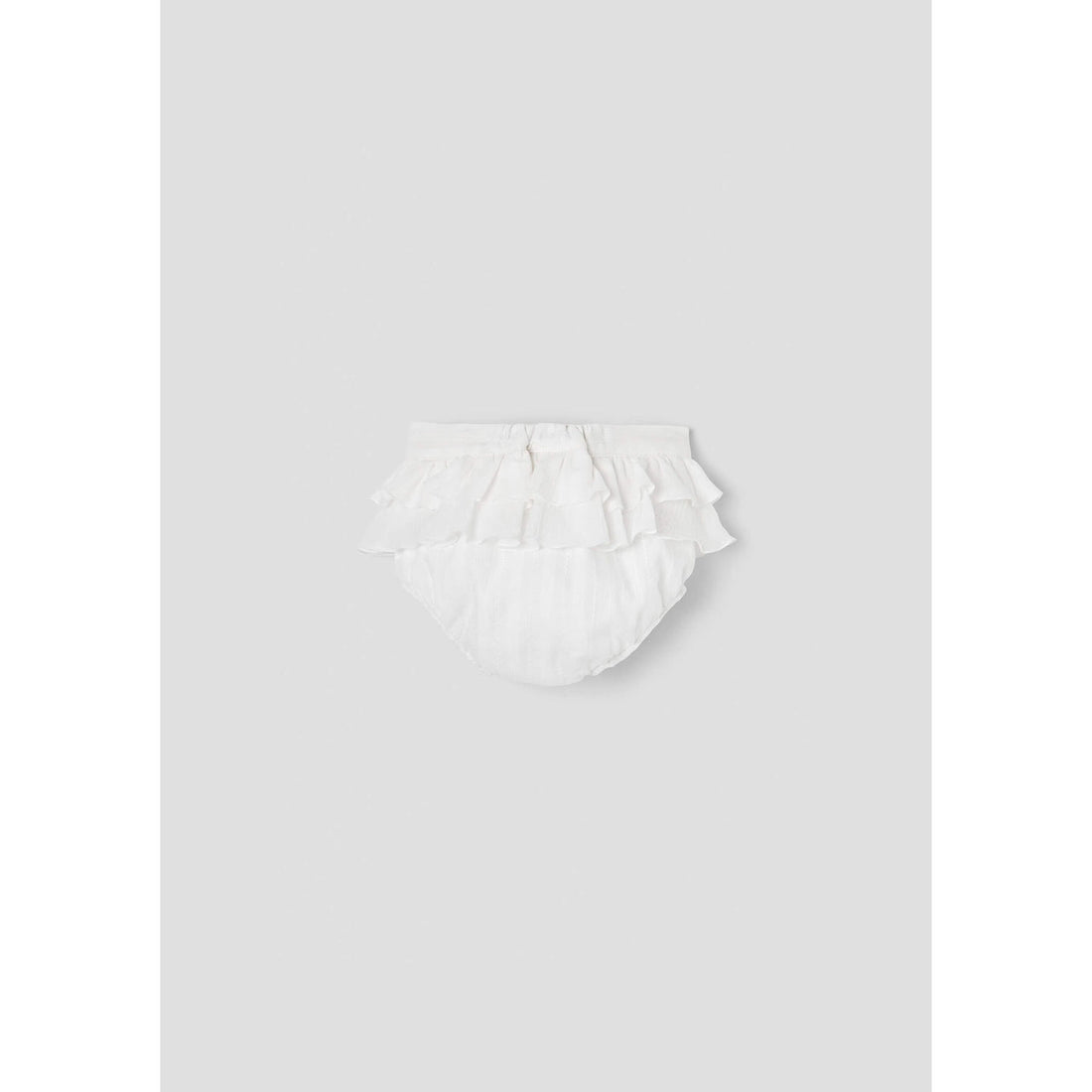 Popelin White Double Frill Culotte
