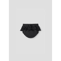 Popelin Black Double Frill Culotte