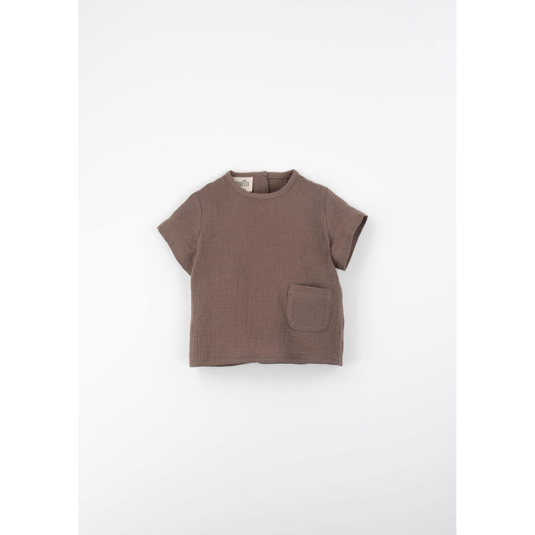 Popelin Brown Organic Pocket Shirt