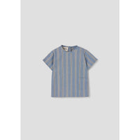 Popelin Blue Striped Pocket Shirt