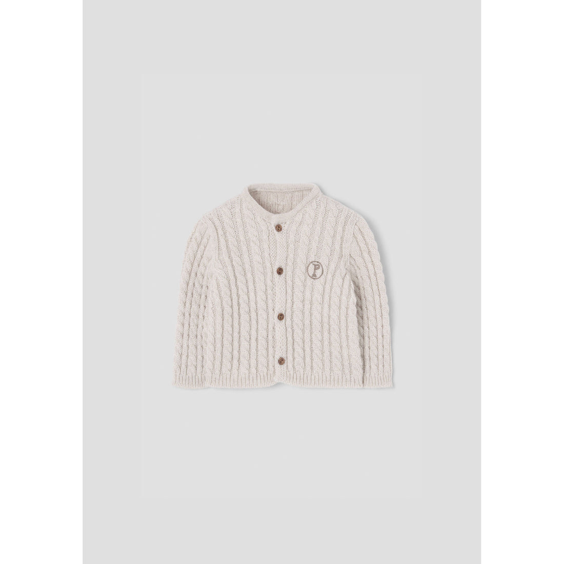 Popelin Off White Knitted Cardigan