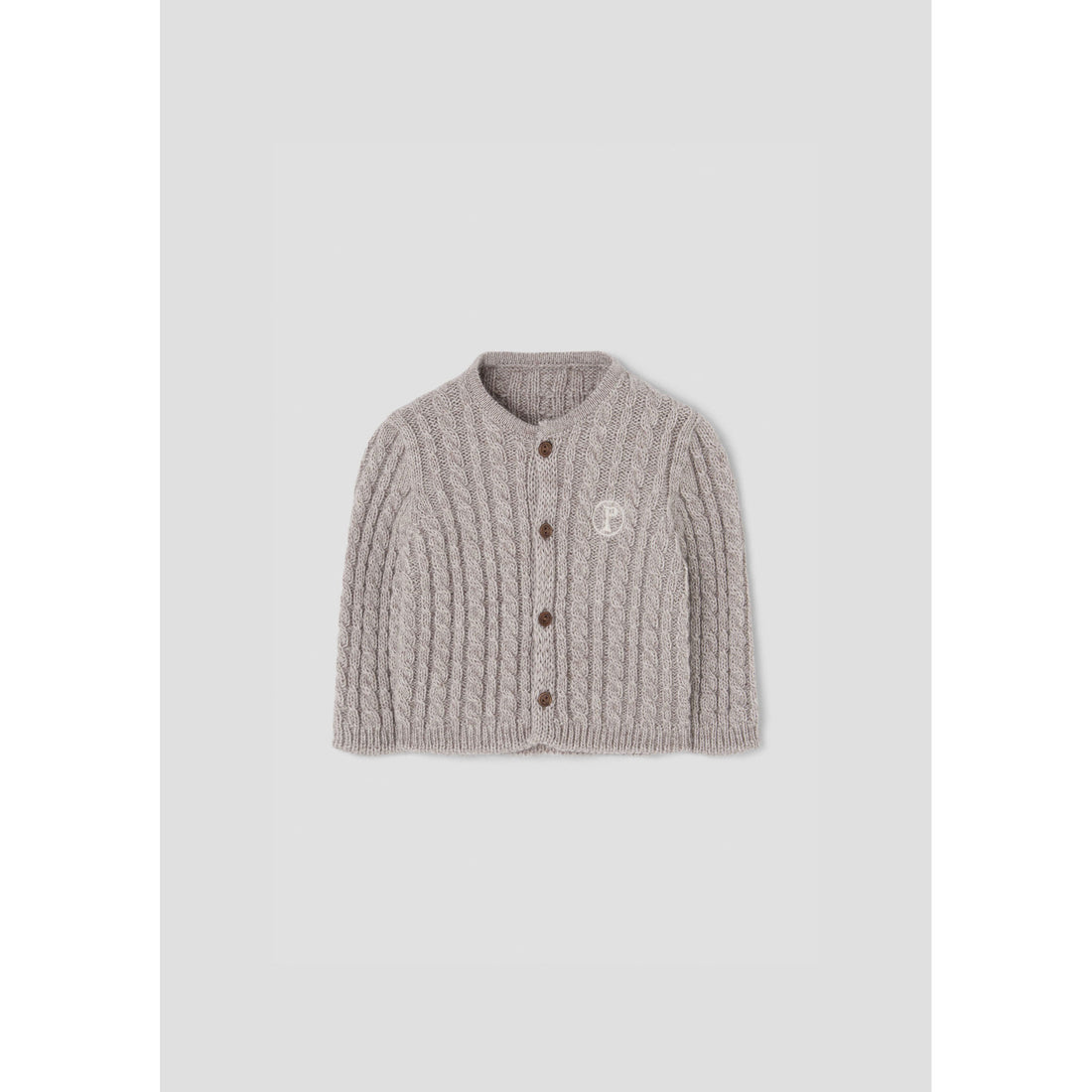 Popelin Sand Knitted Cardigan