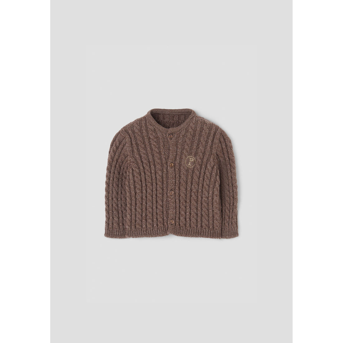 Popelin Brown Knitted Cardigan