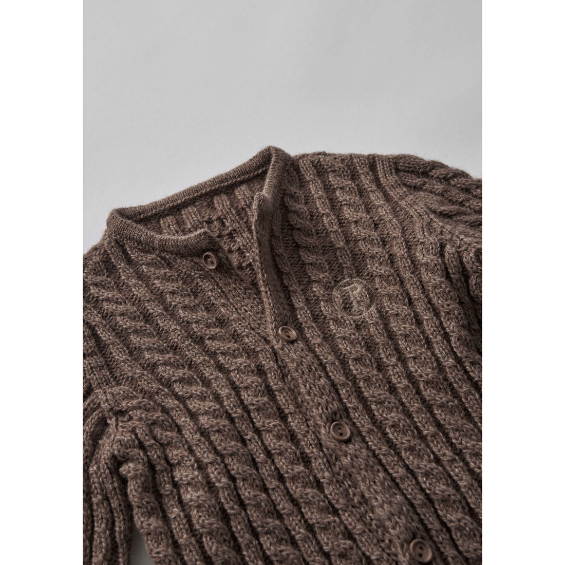 Popelin Brown Knitted Cardigan