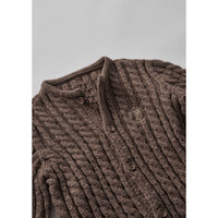 Popelin Brown Knitted Cardigan