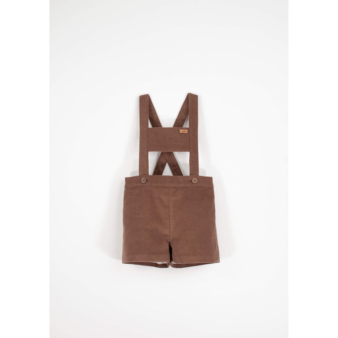 Popelin OchreCorduroy Suspender Shorts