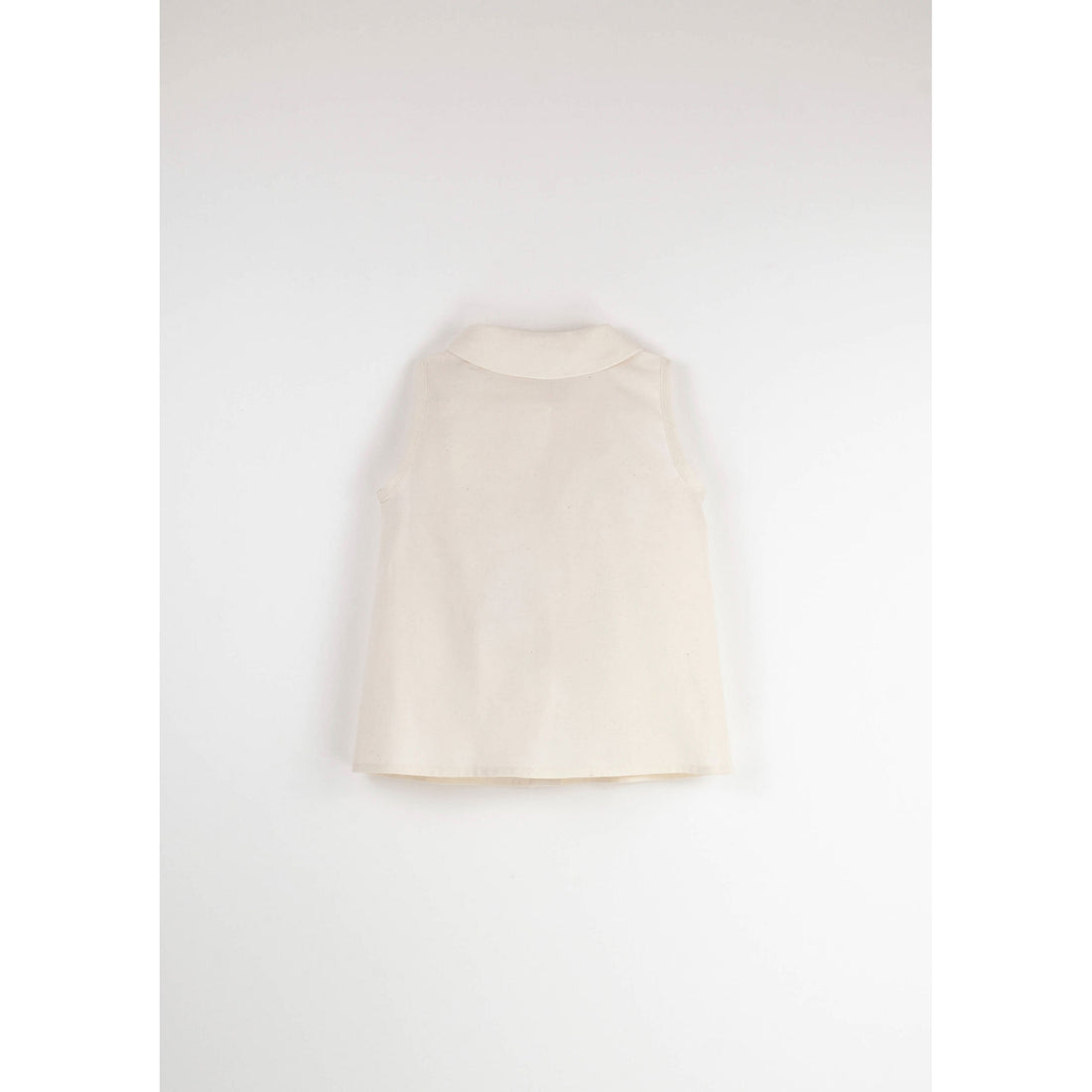 Popelin Off White Sleeveless Shirt