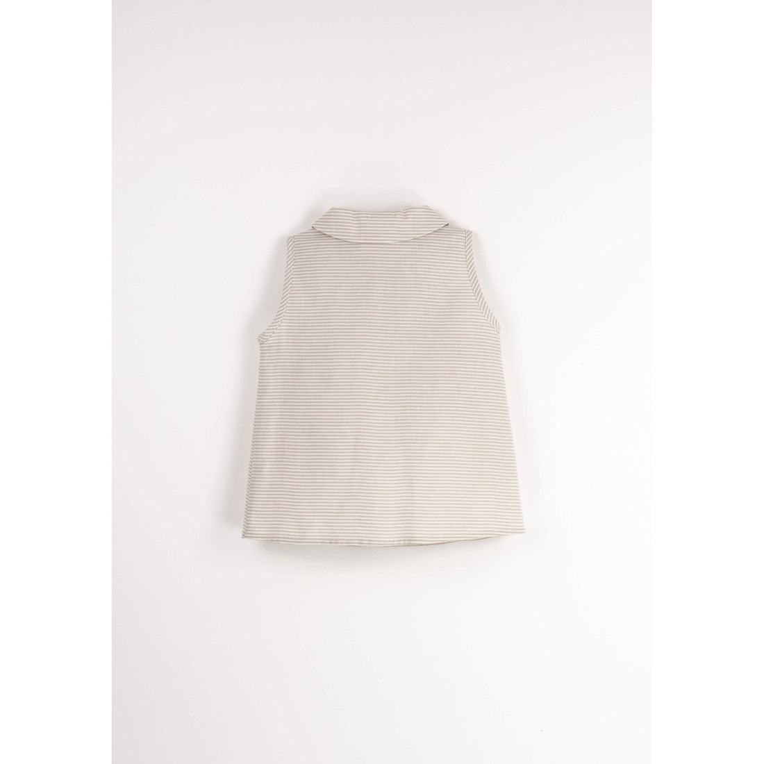 Popelin Sand Stripe Sleeveless Shirt