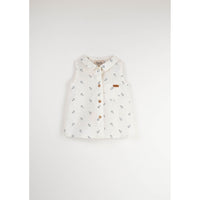 Popelin Embroidered Anchor Sleeveless Shirt