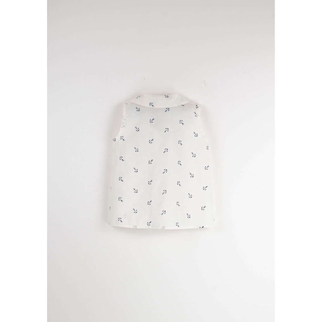 Popelin Embroidered Anchor Sleeveless Shirt