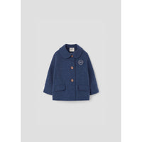 Popelin Blue Woollen Coat