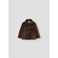 Popelin Brown Velvet Shirt Coat