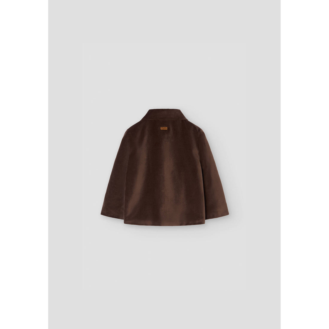 Popelin Brown Velvet Shirt Coat