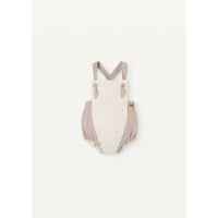 Popelin Off White Dungaree Romper