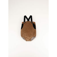 Popelin Ochre Strap Romper