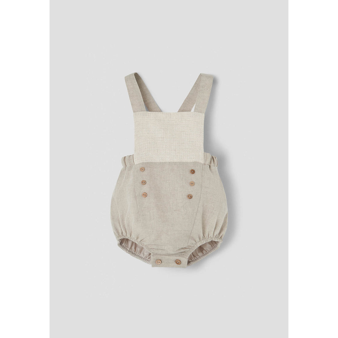 Popelin Sand Linen Dungarees