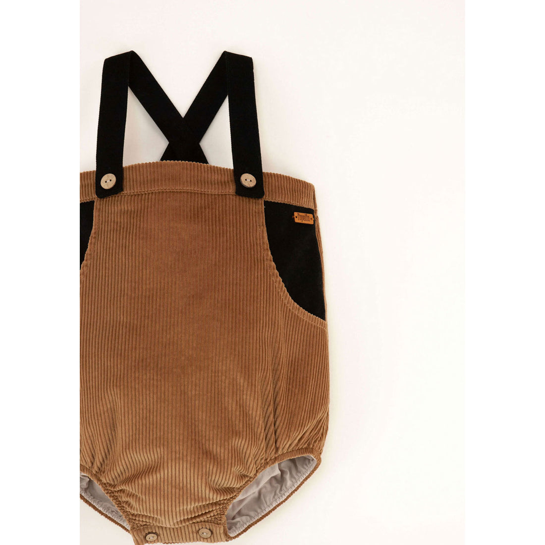 Popelin Ochre Strap Romper
